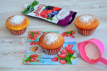 Апельсиновые кексы с джемом