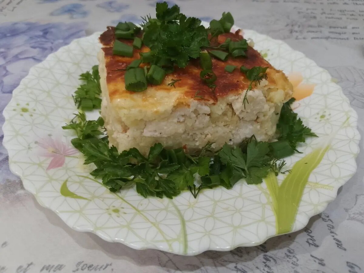 Нежная запеканка с картофелем и курицей, которая удивит вас