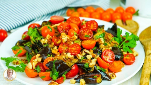 Салат с запеченными баклажанами: легкость и вкус в каждой порции