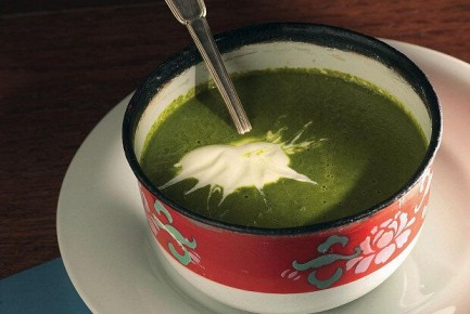 Крем-суп из шпината и кресс-салата